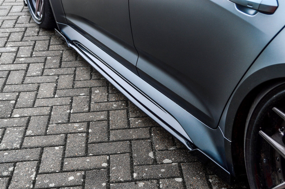 Seitenschweller mit Wing vorne und hinten für Audi RS6 C8 Bj .ab.2019- - Ingo Noak Tuning