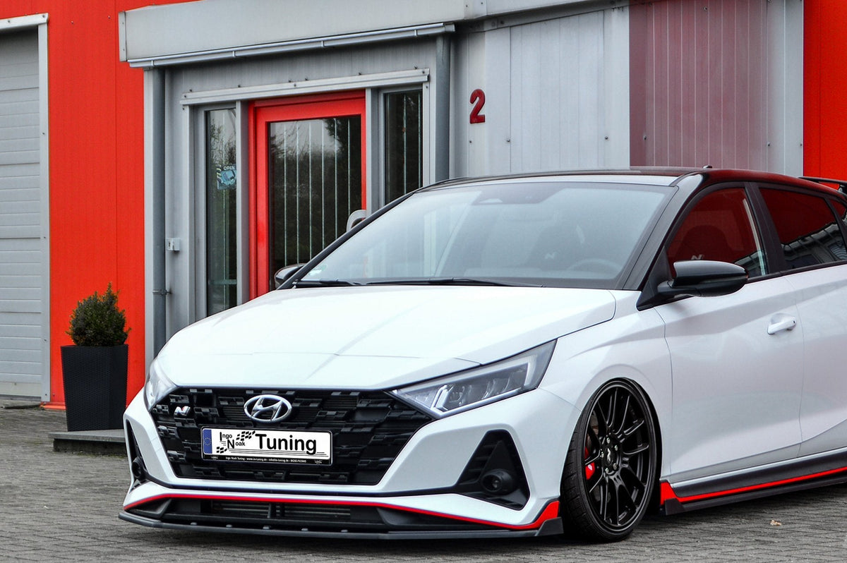 Ingo Noak Tuning Bodykit für Hyundai i20N Performance ab 2021, inklusive Stoßstangen und Seitenschweller, in schwarzer Optik
