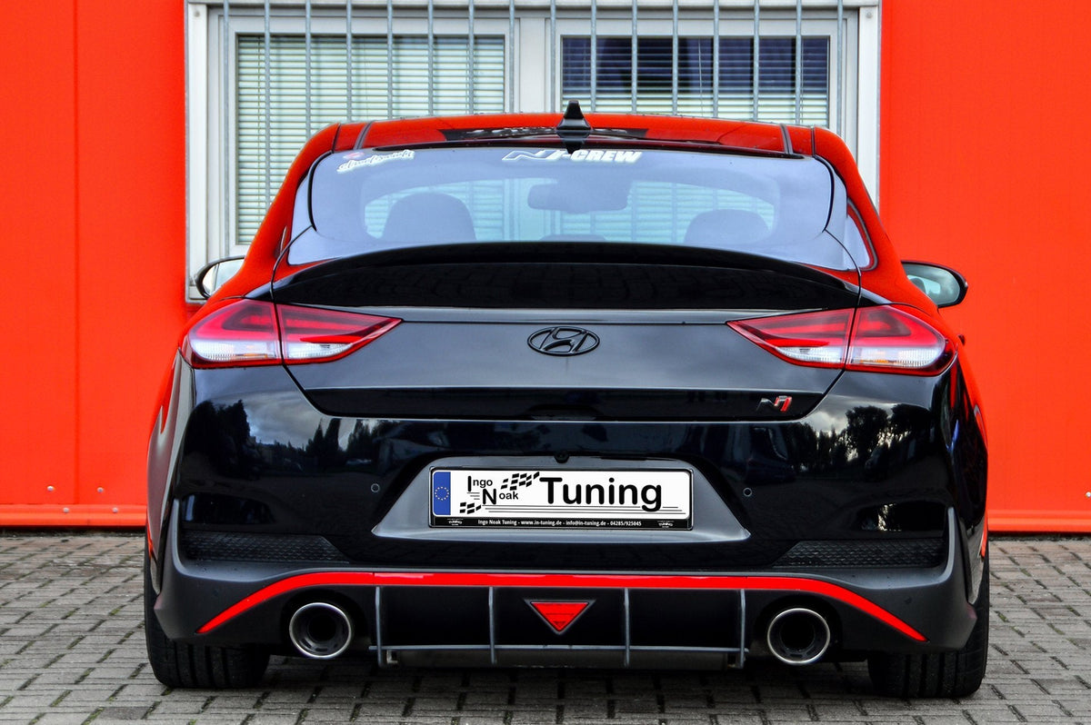 Ingo Noak Tuning Bodykit für Hyundai i30N Fastback Facelift ab 2021, sichtbare Front- und Seitenteile, sportliches Design