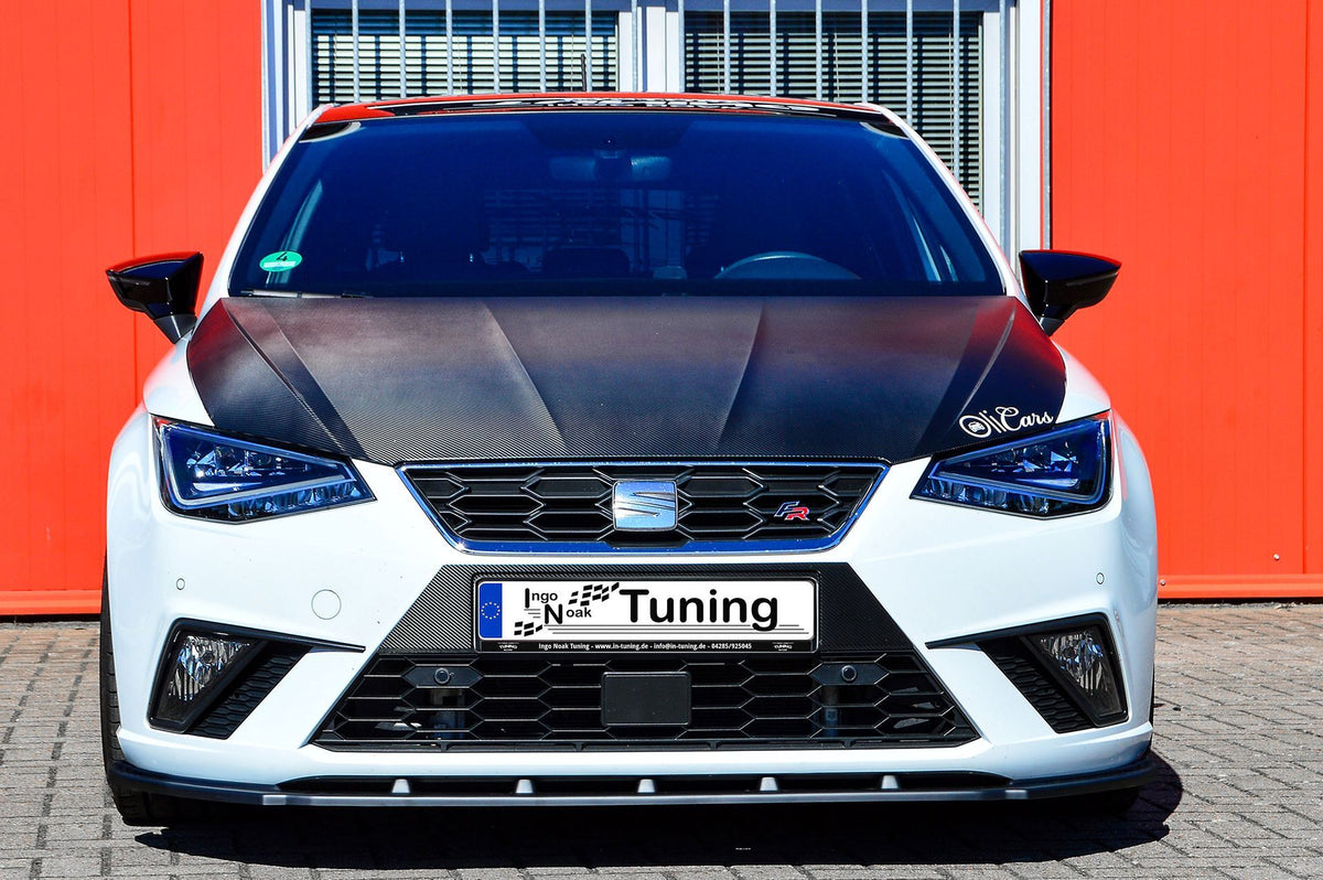 Vorderer Spoiler Cuplippe für Seat Ibiza 6F KJ Vorfacelift, Ingo Noak Tuning, aus Kunststoff, auf Fahrzeugmontage vorbereitet