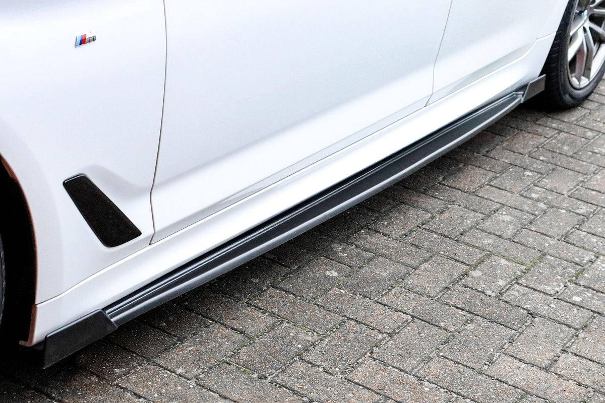 Seitenschweller mit Wings vorne und hinten für BMW 5er G30 G31 M-Paket, Ingo Noak Tuning, aerodynamisches Autozubehör