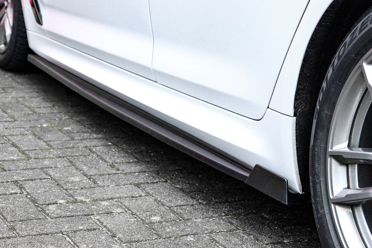 Seitenschweller mit Wings für BMW 5er G30 G31 M-Paket, Ingo Noak Tuning, schwarze Kunststoffoptik, sportliches Design