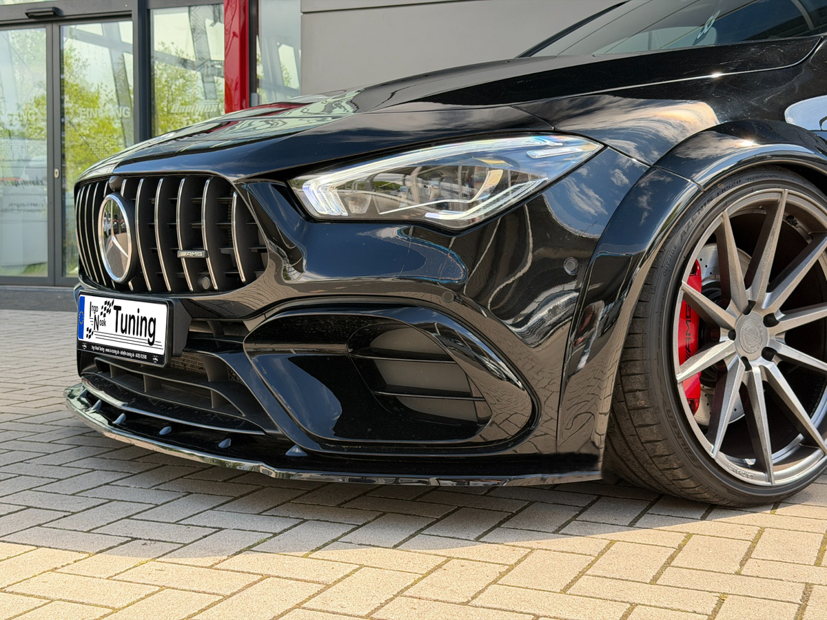 Weißes Widebodykit aus ABS für Mercedes CLA 35/45 AMG Aeropaket, inklusive Front- und Seitenschwellern, von Ingo Noak Tuning