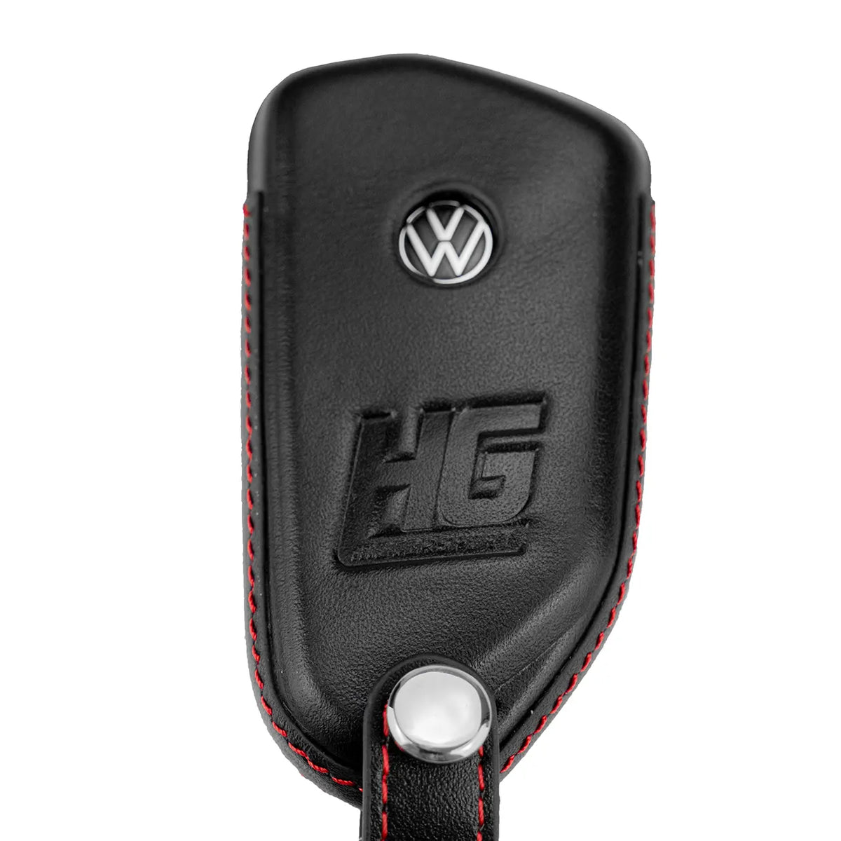 Leder Schlüsselcover 3-Tasten Autoschlüssel MQBevo (z.B. Golf 8, Octavia NX, Leon KL)