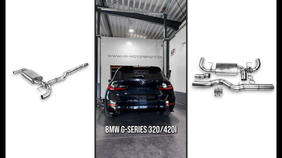 EGO-X Abgasanlage 3,5"/ 89mm BMW 320i/420i G2x (für Modelle ohne Klappe ab Werk) (mit ECE*)