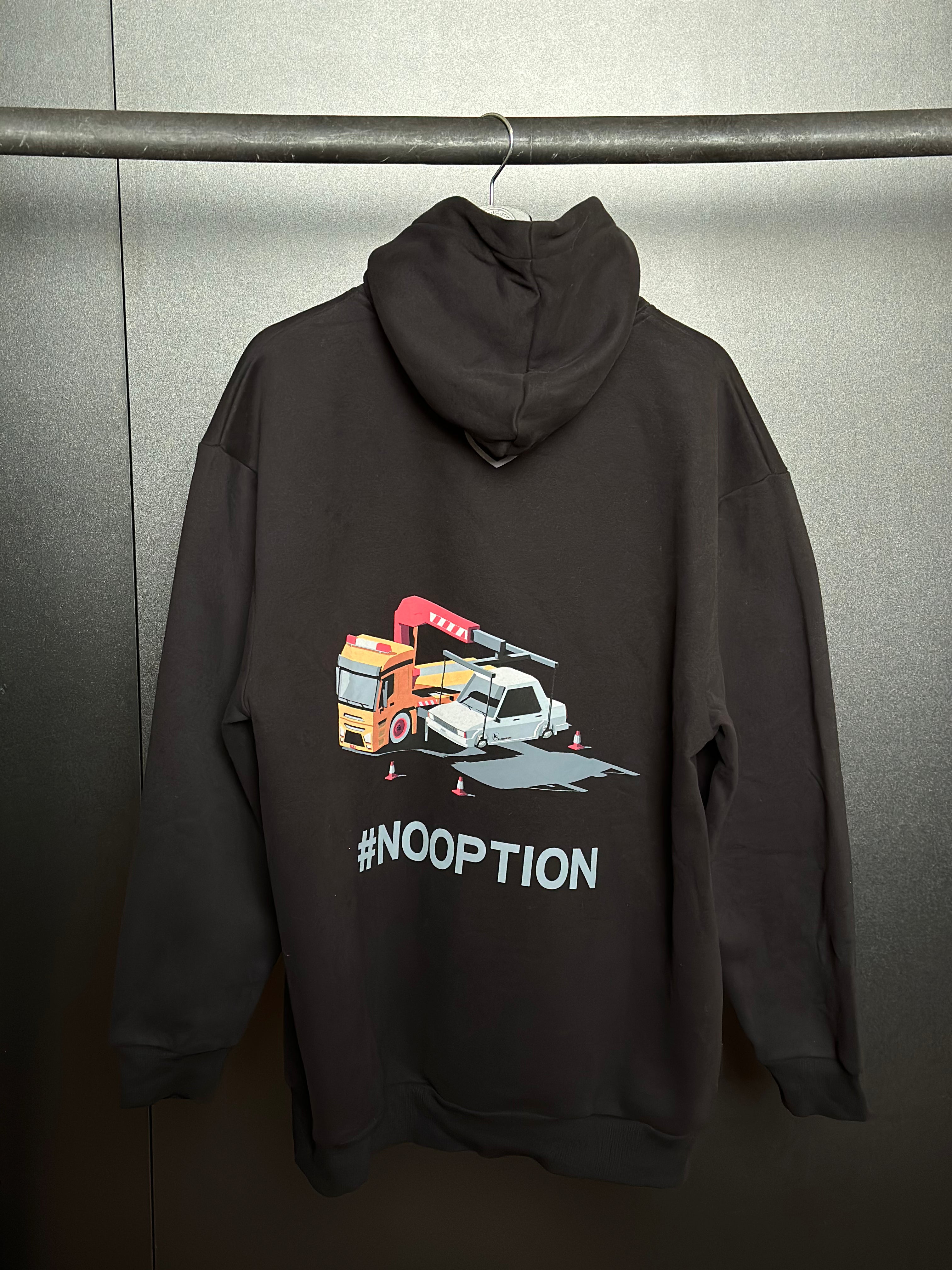#NOOPTION Hoodie " - Hoodie black mit Print