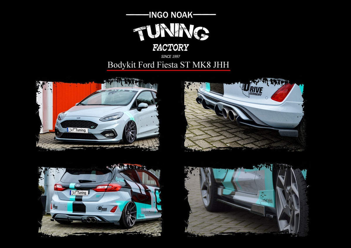 Bodykit für Ford Fiesta ST MK8 Ingo Noak Tuning, inklusive Stoßstangen und Seitenschweller, ab 2018, in schwarzer Optik