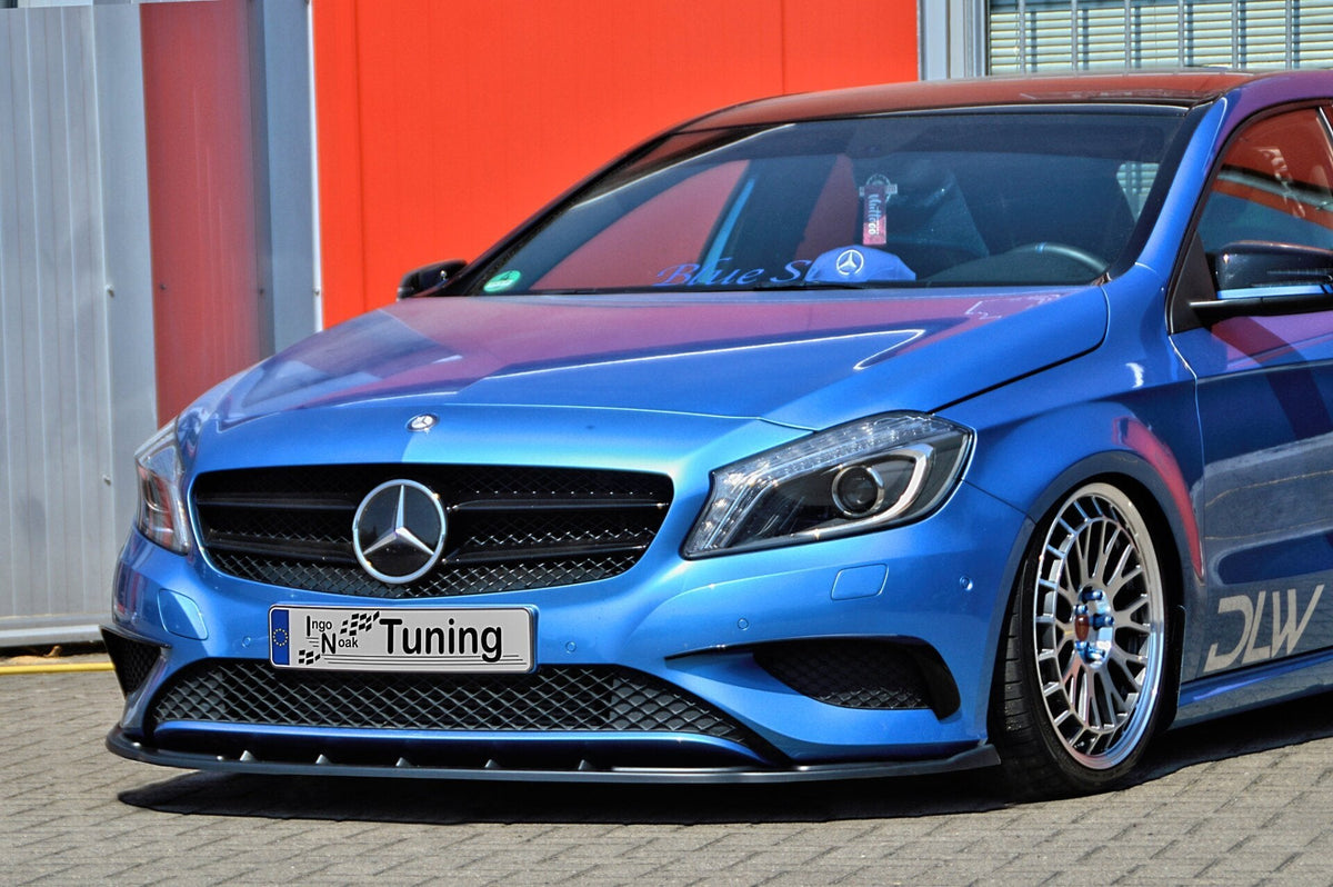 Cuplippe Spoilerlippe für Mercedes A W 176 Urban, Ingo Noak Tuning, aus Kunststoff, für sportlichen Look am Fahrzeug.