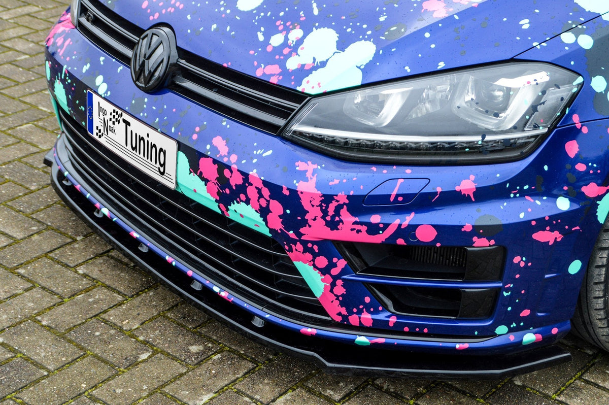 Frontspoilerlippe für VW Golf 7 R+ R-Line von Ingo Noak Tuning, zeigt die aerodynamische Automobil-Optik