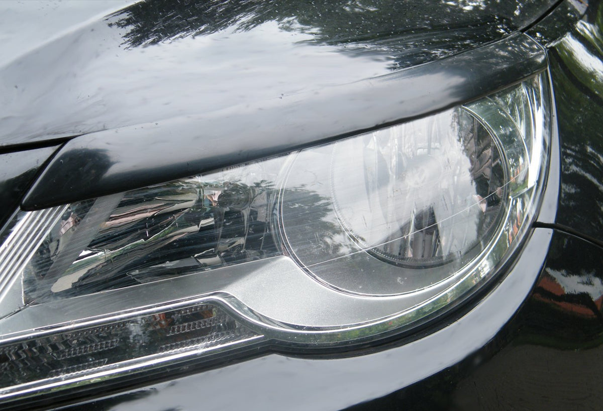 Scheinwerferblenden für VW Tiguan 5N von Ingo Noak Tuning, glänzende Abdeckungen für Scheinwerfer, stilvolle Fahrzeugdetails