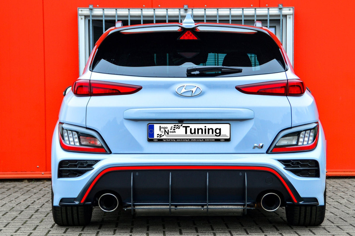 Ingo Noak Tuning Bodykit für Hyundai Kona N ab 2020, sichtbare Stoßstangen und Seitenteile, sportliches Design