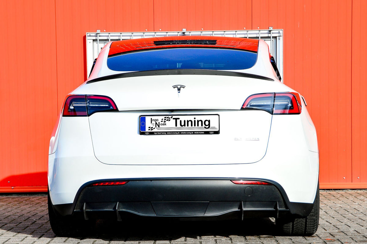 Gefräster Heckansatz mit 4 ABS-Finnen für Audi Tesla Model Y, Ingo Noak Tuning, hochwertiges Autoteil, aerodynamisches Design
