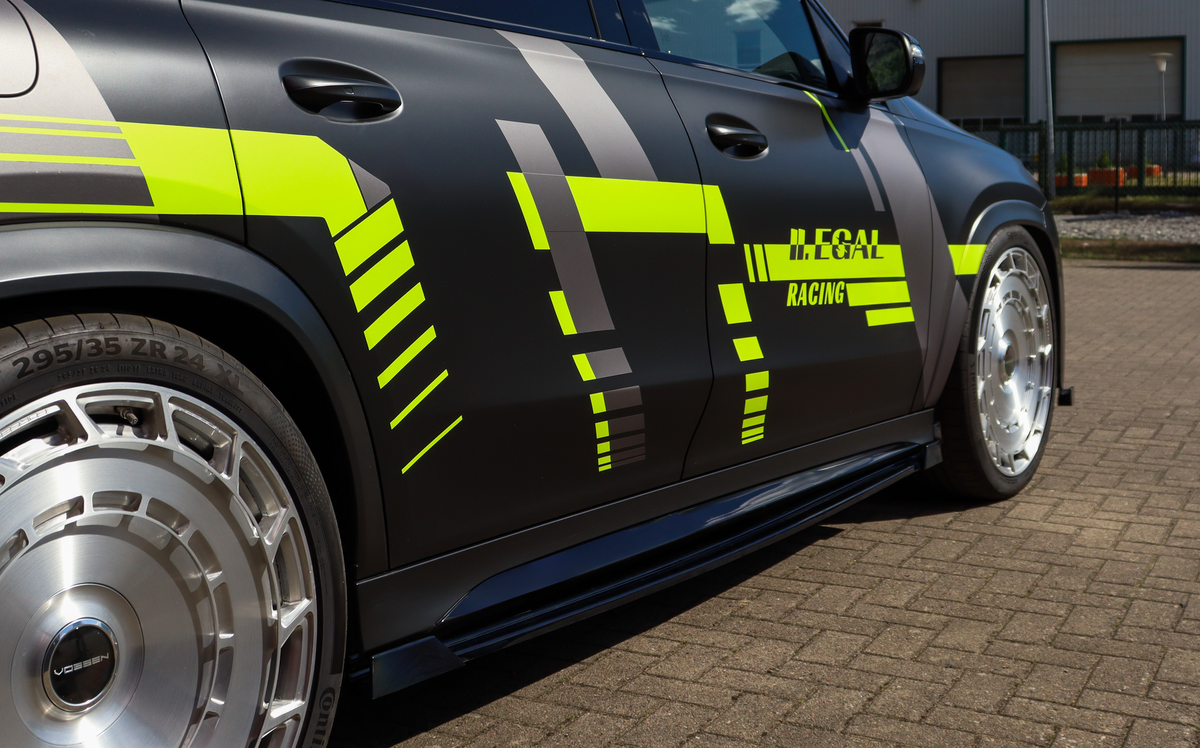 CUP Seitenschwellersatz mit Wing vorne + hinten für Mercedes GLS 63 AMG 4 Matic