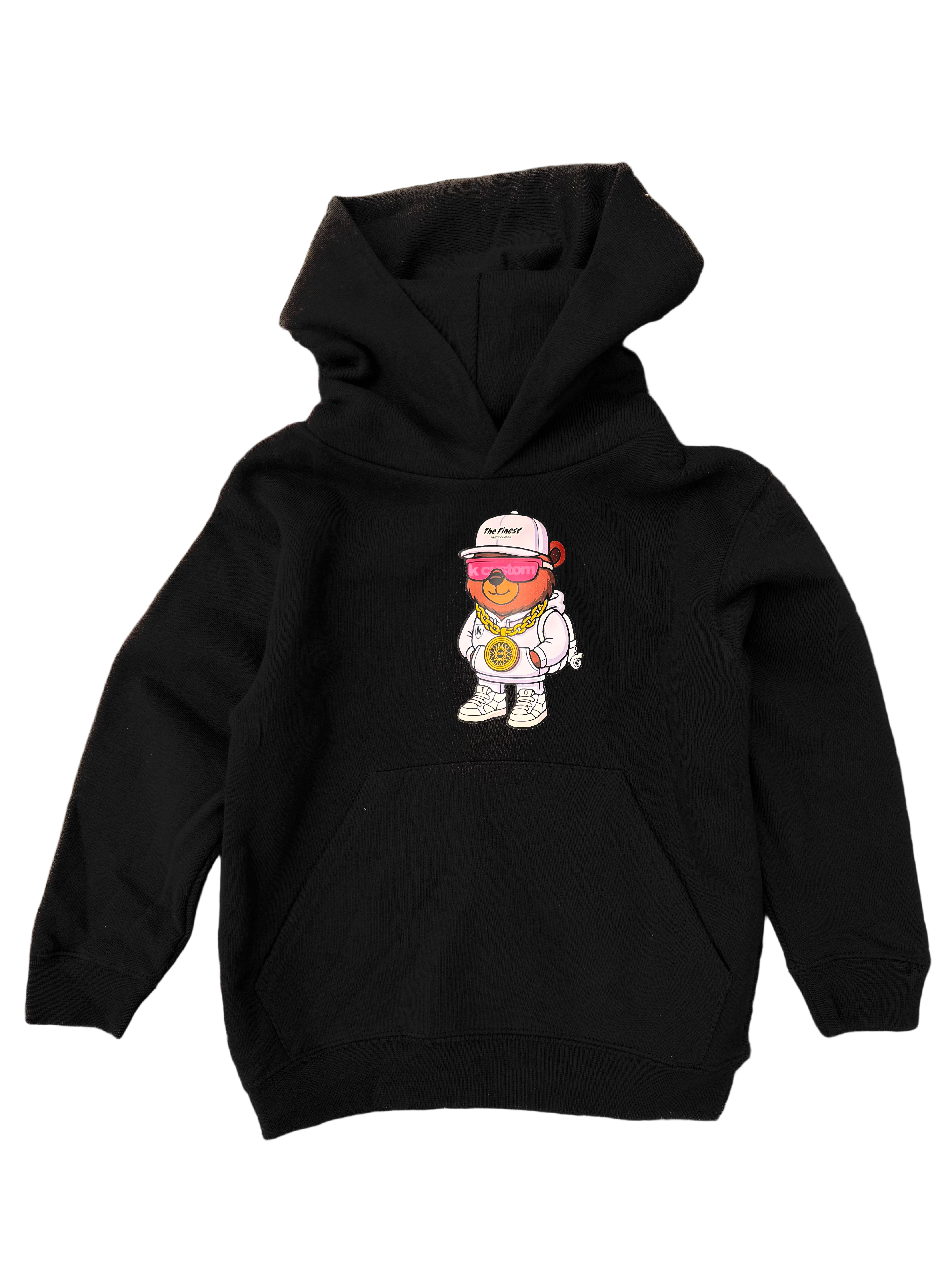 Kids unisex Kapuzenpullover - schwarz"Wheelbär"