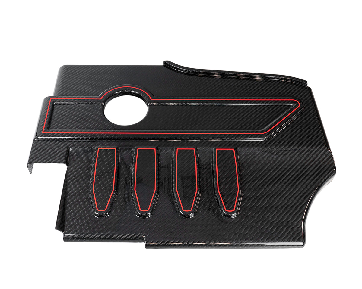 Designkit Aufkleber Carbon Motorabdeckung TTS-Style HFI Intake EA113 2.0 T(F)SI (Golf 5/6 etc.)