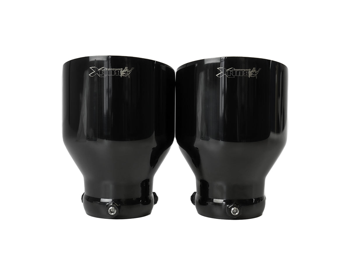 Bull-X Endrohrset: Typ 1 scharf schwarz 2x89mm (A:1x64mm + 1x76mm)