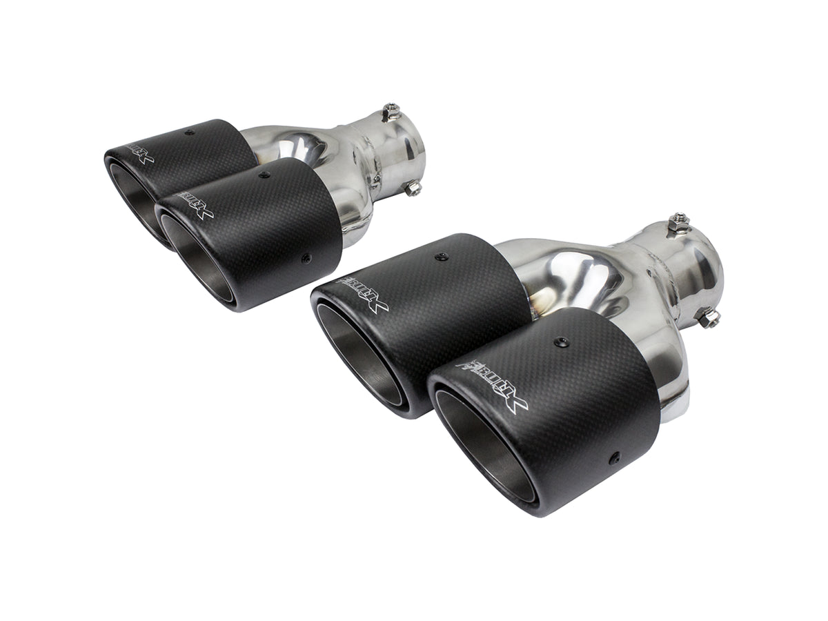 Bull-X Endrohrset Y-Style: Typ 19 Carbon versetzt 4x89mm (A:1x64mm + 1x76mm)