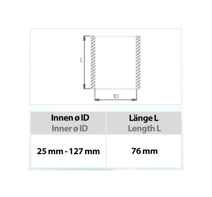 Silikon Verbinder (60mm - 127mm Innendurchmesser)