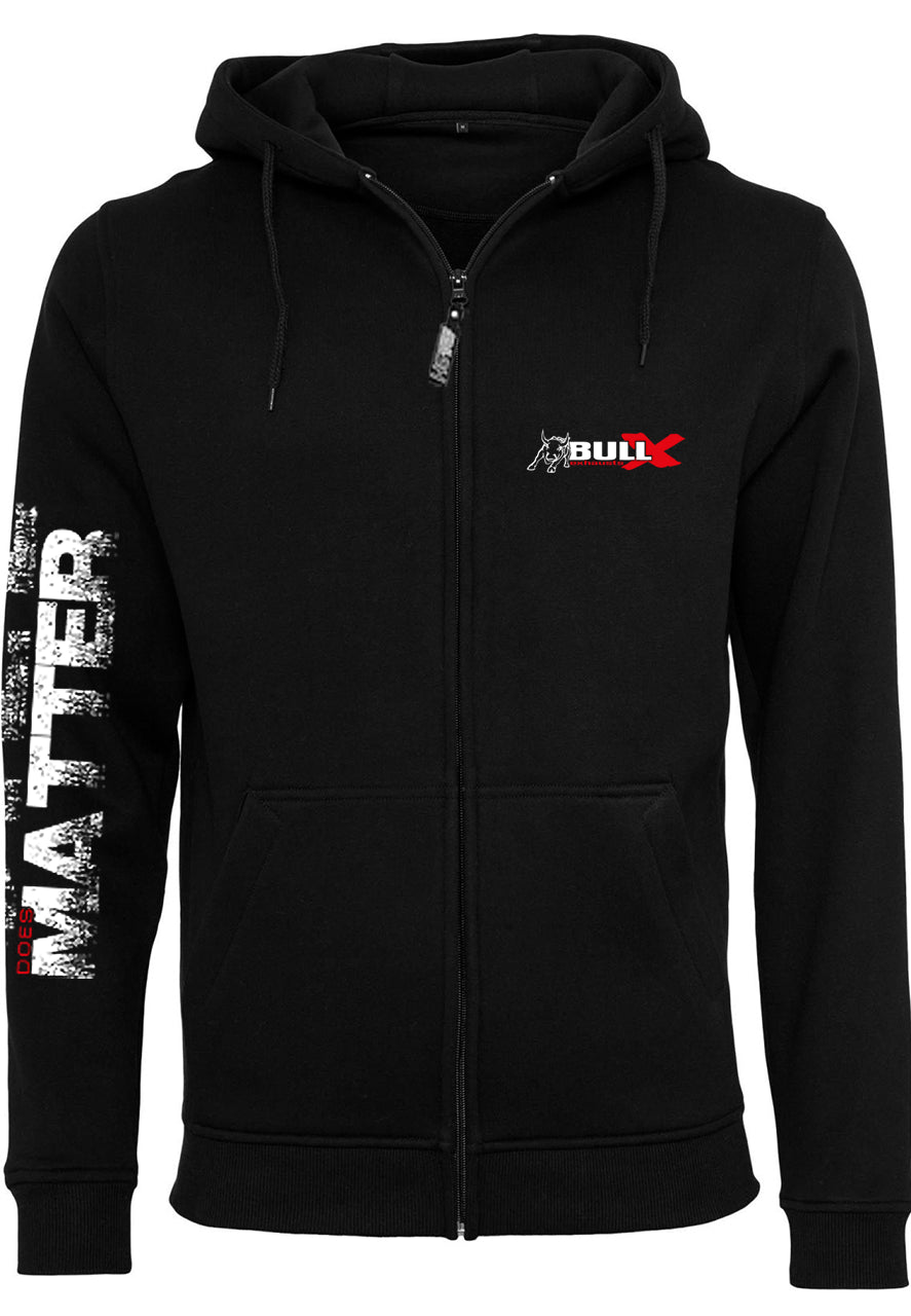 Bull-X Zip-Hooded-Sweater "Size does matter"