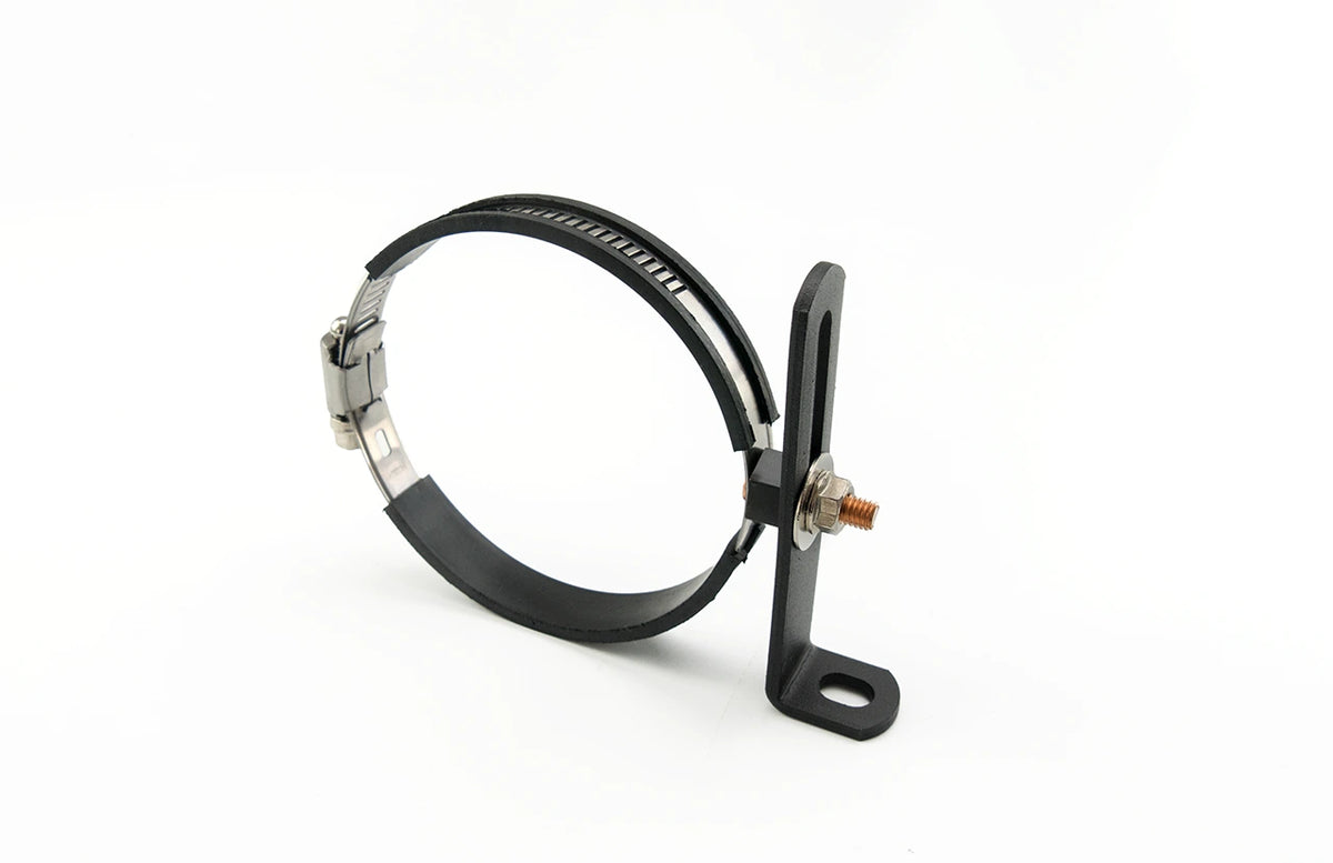 Halter für HFI Carbonbox mit Schlauchschelle isoliert
