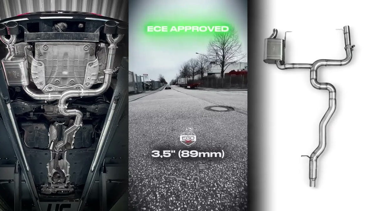 EGO-X Abgasanlage 3,5" Golf 8R Variant/ Cupra Leon KL ST 4WD (mit ECE*)